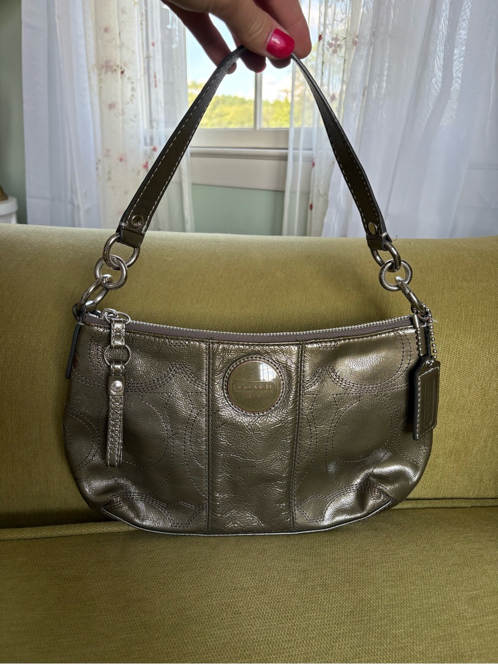 Coach Metallic Bronze Shoulder Bag